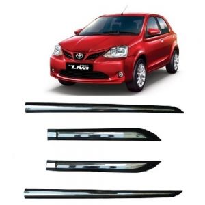 Door Side Beading For Etios Liva  - Silver & Black